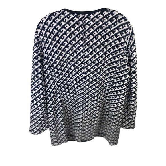 Talbots Wool Blend Pea Coat Women XL Black White Snap Button - Picture 2 of 5